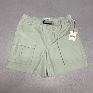 Woolrich Cargo Shorts Men Medium Aqua Green Hiking Utility Belted Rugged Outdoor